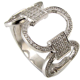 14K White Gold Multi Stone Ring : 0.50 ct Diamonds