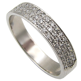 14K White Gold Band : 0.52 cttw Diamonds