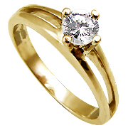 14K Yellow Gold 0.40ct Diamond Ring