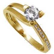 14K Yellow Gold 0.27cttw Diamond Ring