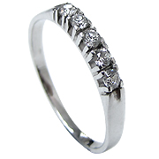 14K White Gold 0.18cttw Diamond Ring