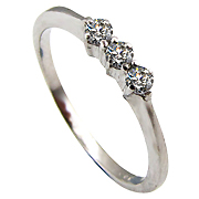 14K White Gold 0.12cttw Diamond Ring