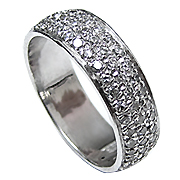 14K White Gold 1.00cttw Diamond Ring