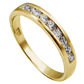 14K Yellow Gold Band : 0.32 cttw Diamonds