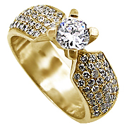 14K Yellow Gold 1.20cttw Diamond Ring