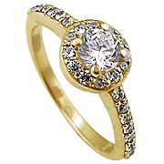 18K Yellow Gold 0.84cttw Diamond Ring