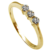 14K Yellow Gold 0.12cttw Diamond Ring
