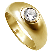 14K Yellow Gold 0.38ct Diamond Men's Ring
