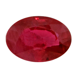 0.69 ct Oval Ruby : Fine Red