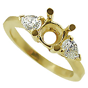 18K Yellow Gold 1/2cttw Diamond Setting