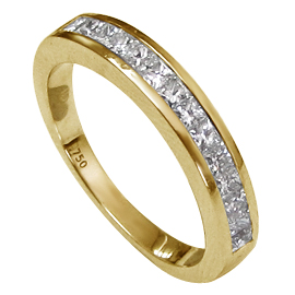 18K Yellow Gold Band : 0.60 cttw Diamonds