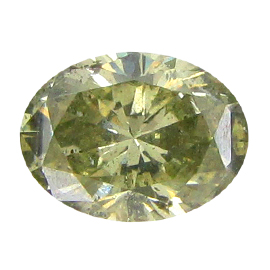 1.25 ct Oval Diamond : Fancy Gray Greenish Yellow / SI3