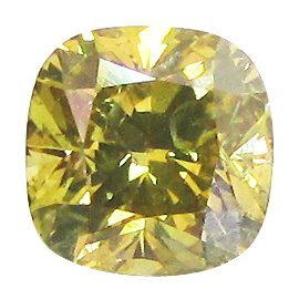 1.06 ct Cushion Cut Diamond : Fancy Brownish Greenish Yellow / SI2