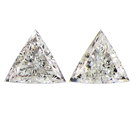 0.40 cttw Pair of Trillion Diamonds : E / VS2