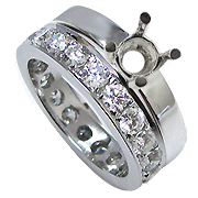 18K White Gold 2.00cttw Diamond Setting