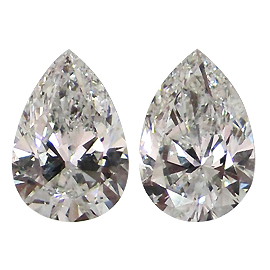 2.02 cttw Pair of Pear Shape Diamonds : F - G / VS2