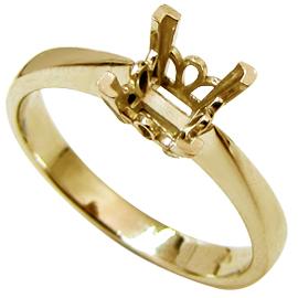 18K Yellow Gold Solitaire Setting