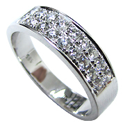 14K White Gold 0.70cttw Diamond Band