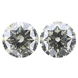 3.42 cttw Pair of Round Diamonds : L / SI3