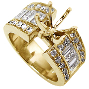 18K Yellow Gold 1.50cttw Diamond Setting