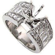 18K White Gold 1.50cttw Diamond Setting