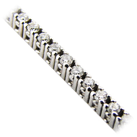 18K White Gold Tennis Bracelet : 1.00 cttw Diamonds