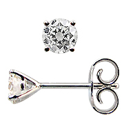 14K White Gold 0.50cttw Diamond Earrings