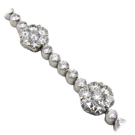 18K White Gold Tennis Bracelet : 7.00 cttw Diamonds