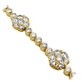 18K Yellow Gold Tennis Bracelet : 7.00 cttw Diamonds