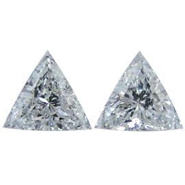 1.00 cttw Pair of Trillion Diamonds : F / SI1