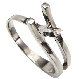 14K White Gold Solitaire Setting