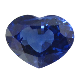1.42 ct Heart Shape Blue Sapphire : Fine Royal Blue