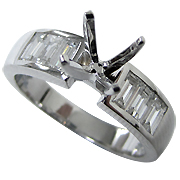 18K White Gold 0.75cttw Diamond Setting