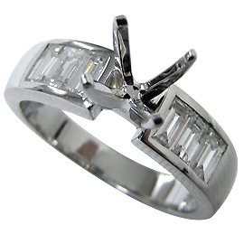 18K White Gold Multi Stone Setting : 0.75 cttw Diamonds