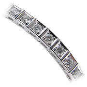 14K White Gold 3.60cttw Diamond Bracelet