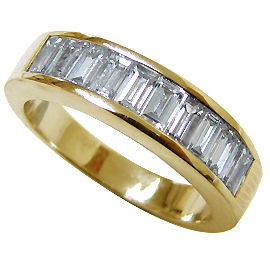 18K Yellow Gold Band : 1.00 cttw Diamonds