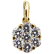 18K Yellow Gold 0.56cttw Diamond Pendant