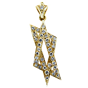 18K Yellow Gold 1.35cttw Diamond Pendant