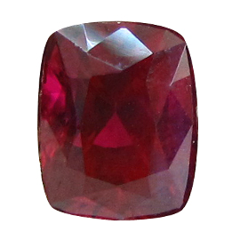 3.64 ct Cushion Cut Ruby : Violet Red