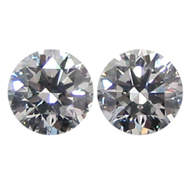 1.18 cttw Pair of Round Natural Diamonds : H / VS2