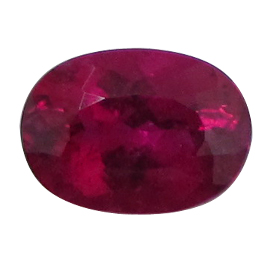 11.25 ct Oval Rubelite : Pinkish Red