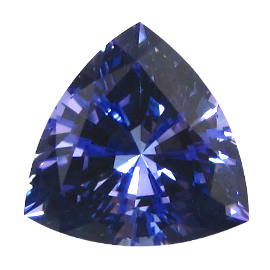 3.37 ct Trillion Tanzanite : Fine Purple Blue