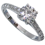 14K White Gold 1.00cttw Diamond Ring