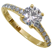 14K Yellow Gold 1.00cttw Diamond Ring