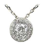 14K White Gold 0.23cttw Diamond Pendant