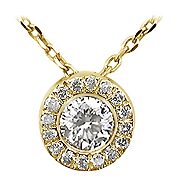 14K Yellow Gold 0.23cttw Diamond Pendant