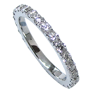 14K White Gold 0.75cttw Diamond Band