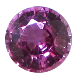 0.89 ct Round Pink Sapphire : Deep Rich Pink