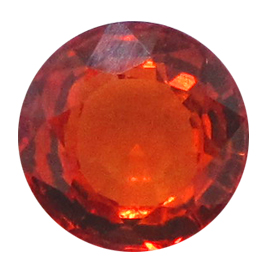 0.75 ct Round Sapphire : Rich Orange