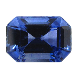 1.02 ct Emerald Cut Blue Sapphire : Cornflower Blue
